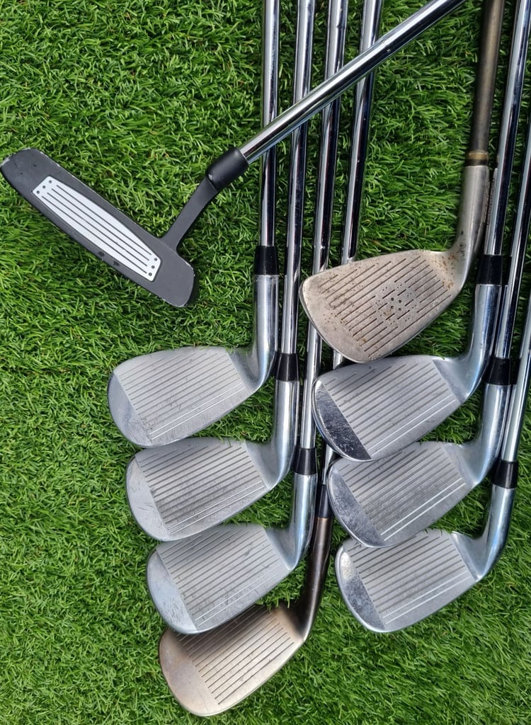 Taylor Made driver & 2x hybrids, Fazer CTR 6-LW & Cobra 5-iron, putter, Callaway stand-bag & MORE