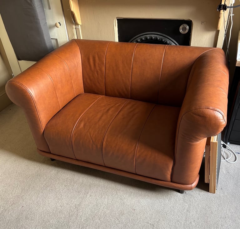 Large leather armchair / small sofa 