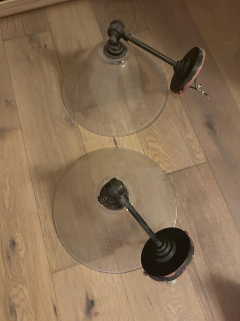 2 Glass Lampshades