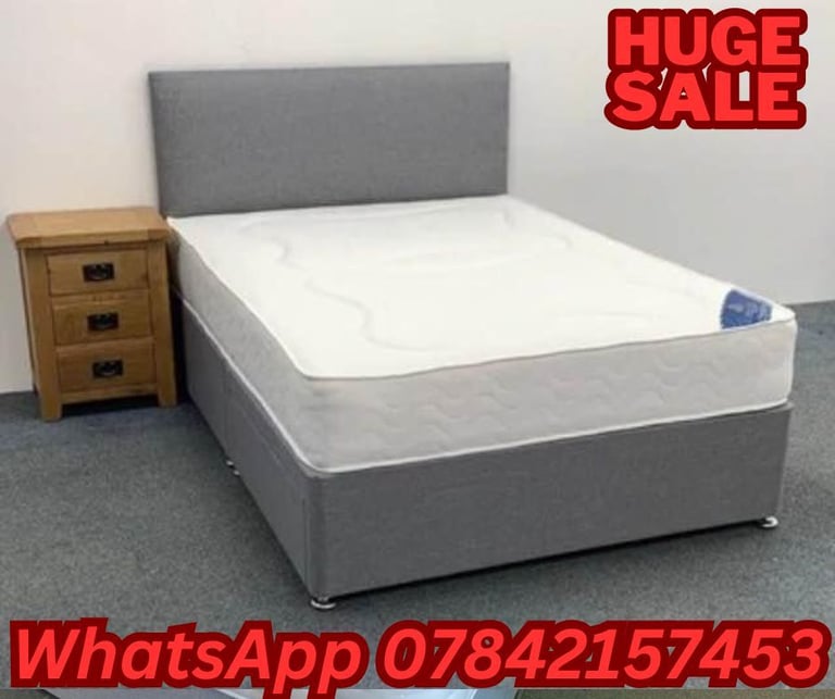 image for ✨new small double size base single size bedframe - Mattress with double bed headboard 