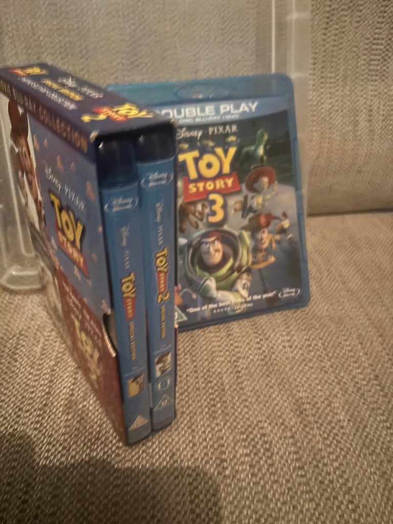 Toy Story blue ray dvds 1,2,3