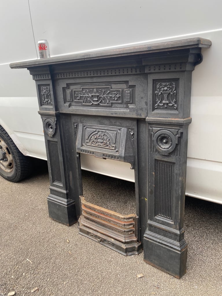 Cast iron Victorian style fireplace 