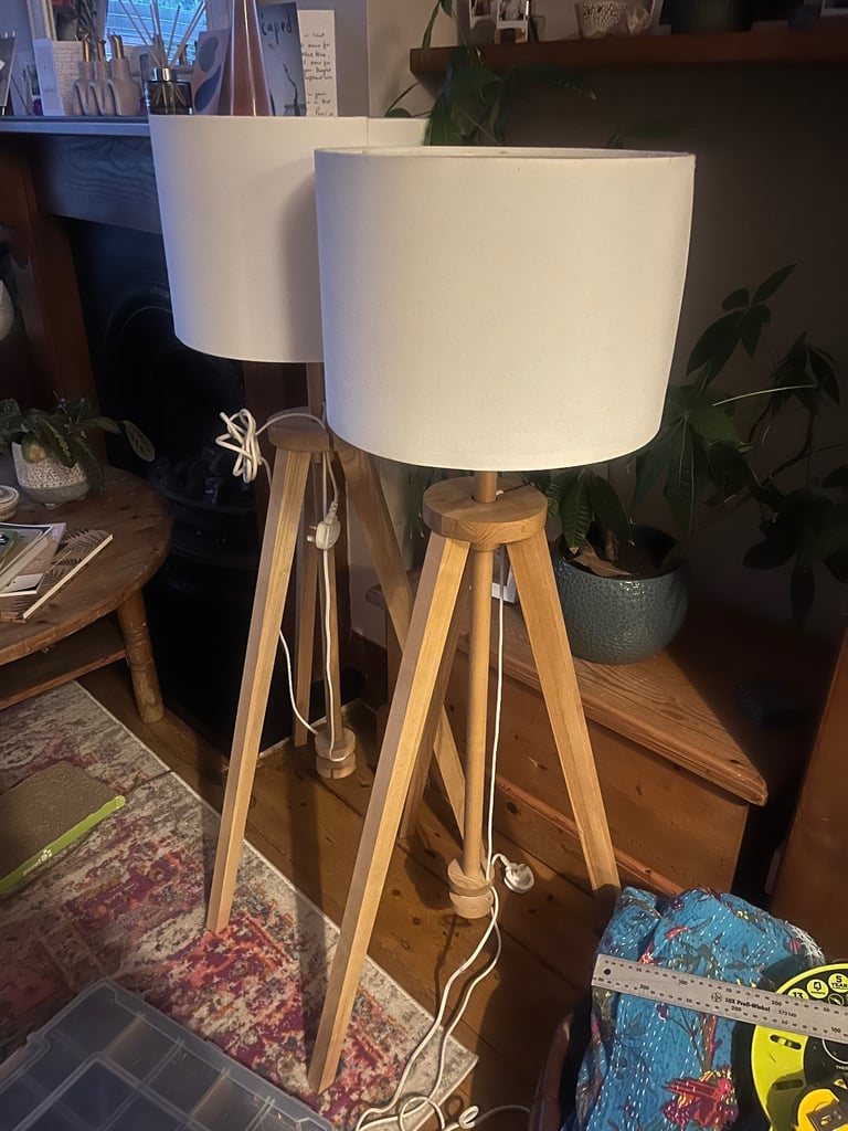 image for IKEA tripod floor lamps x2