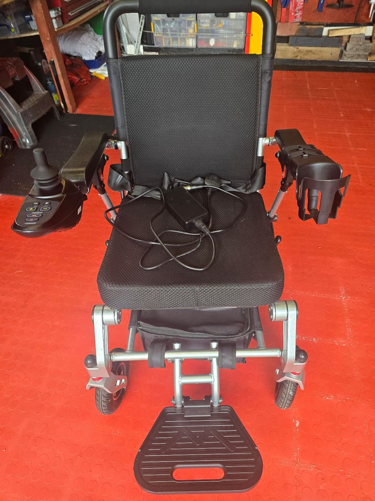 image for Super Lightweight Folding Electric Wheelchair Aluminium Compact Powerchair 20kg model nsds05