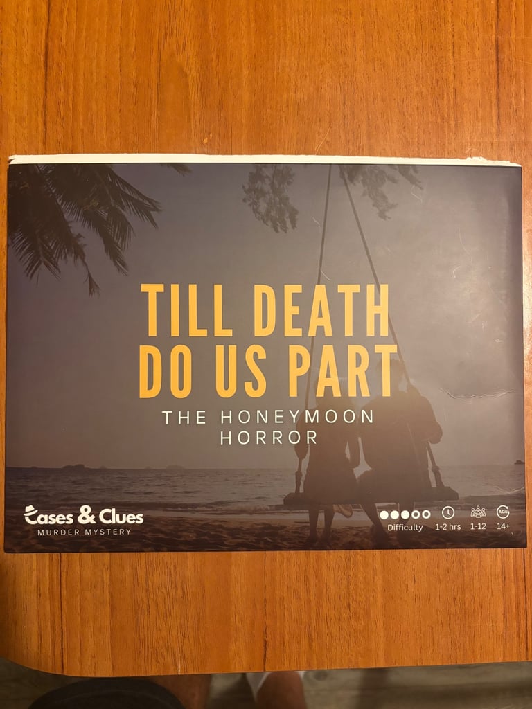 Till Death Do Us Apart Murder Mystery Game