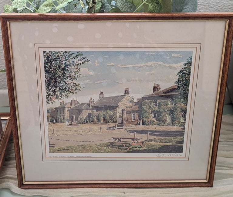 Framed Wall picture Ripley Village North Yorkshire 