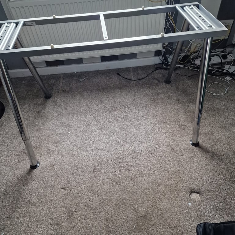 Ikea glass Galant kidney shaped desk 