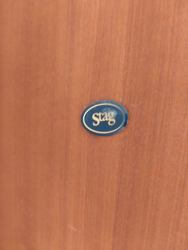 Vintage teak double bookcase display unit by Stag - adjustable shelves