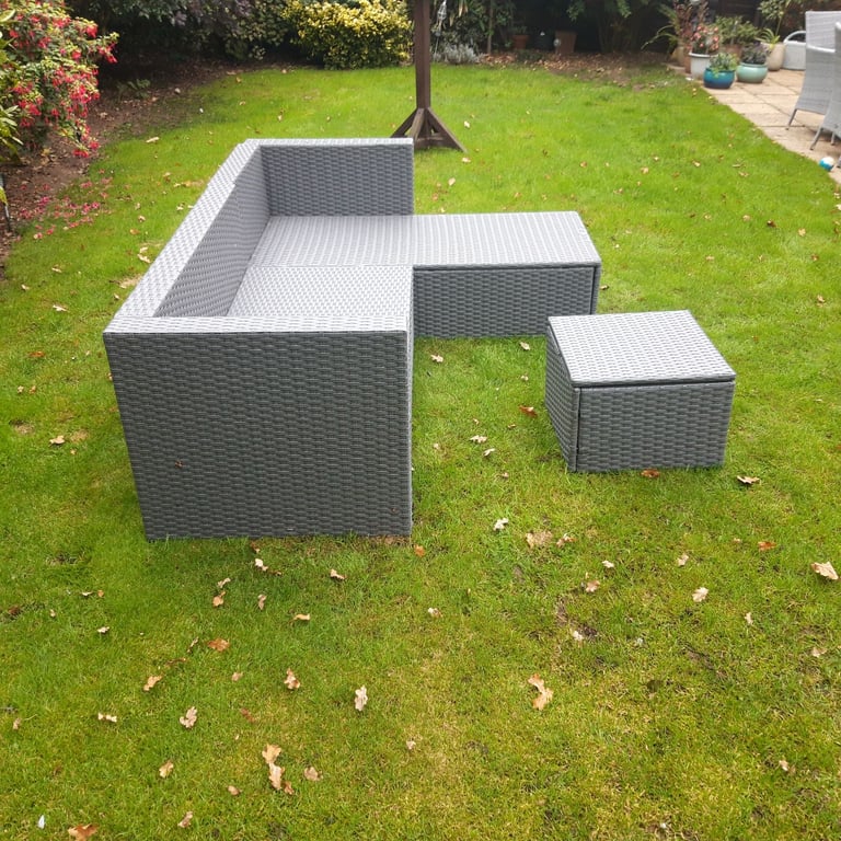 Garden sofa and stool
