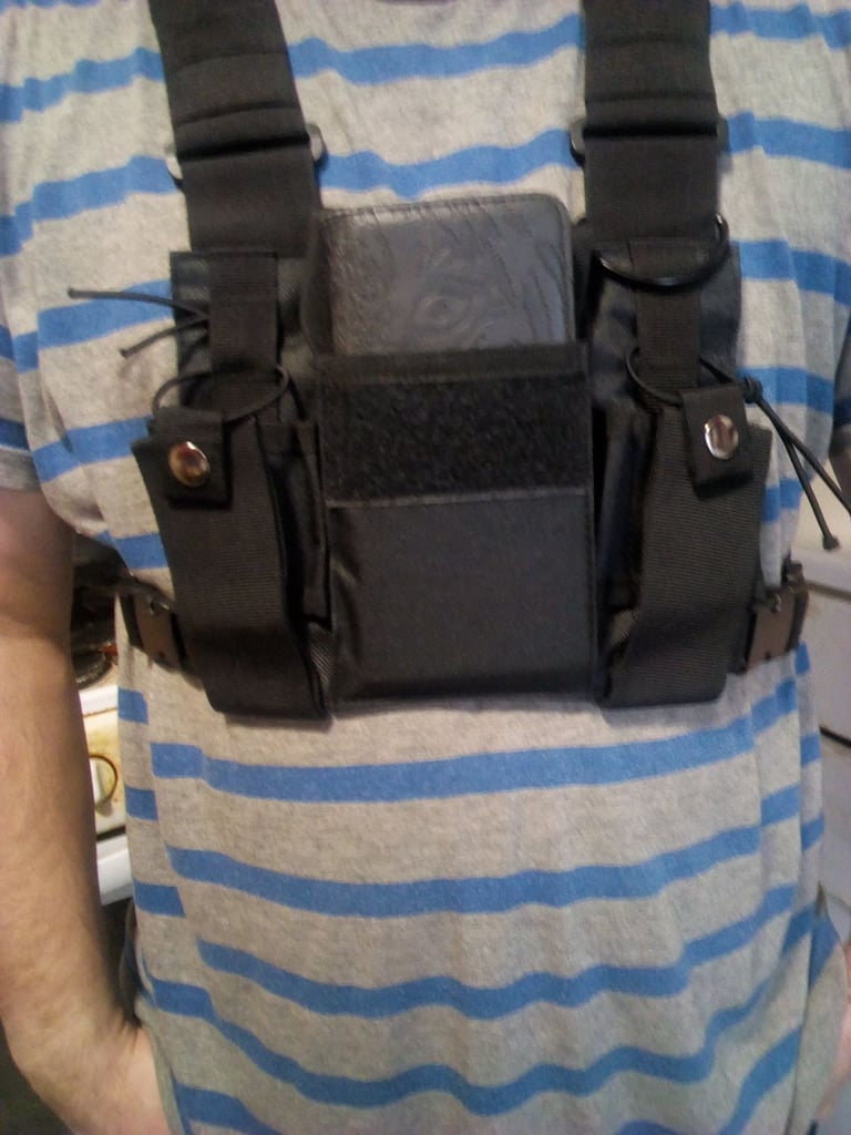 image for BLACK Front Chest Bag, RUNNING JOGGING Front Chest Body Mobile bag OR GPS device Good for Roadman