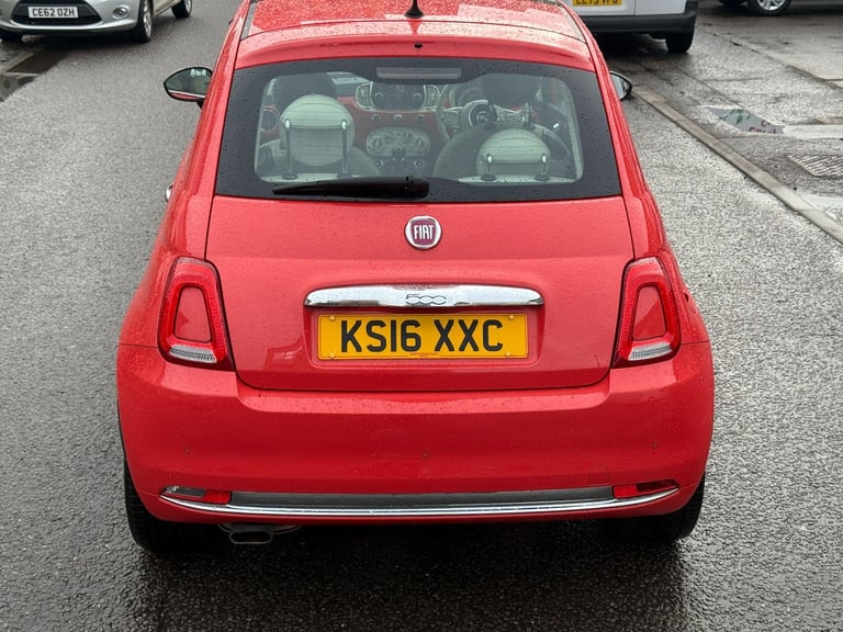 2016 Fiat 500 1.2 Lounge Euro 6 (s/s) 3dr HATCHBACK Petrol Manual