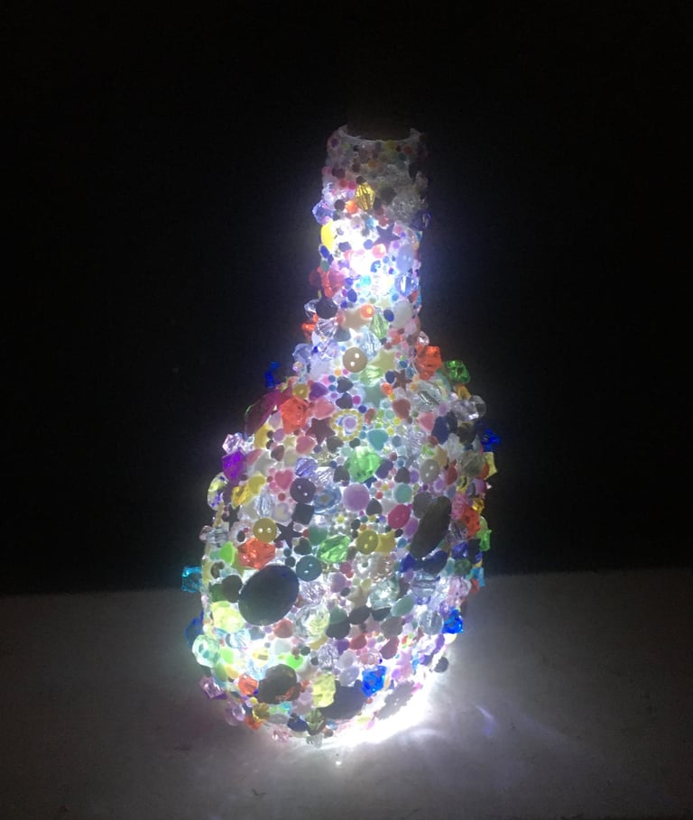 Jewelled Bottle light ~ New 