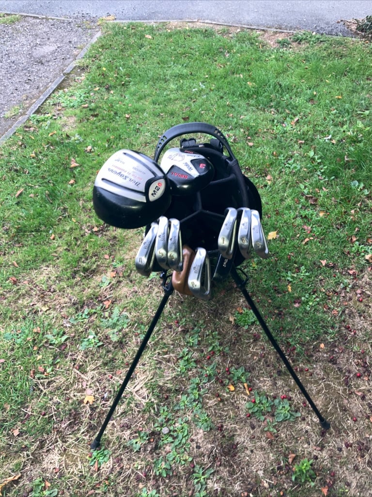 Men’s Golf Clubs Driver 3 Wood Regal 4-9 Iron Set Pw Wedge Putter Stand Bag 