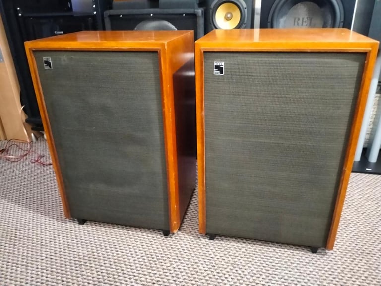 Large Vintage Decca Sound System L300 speakers 12 inch UNLOADED - NO DRIVERS INSIDE