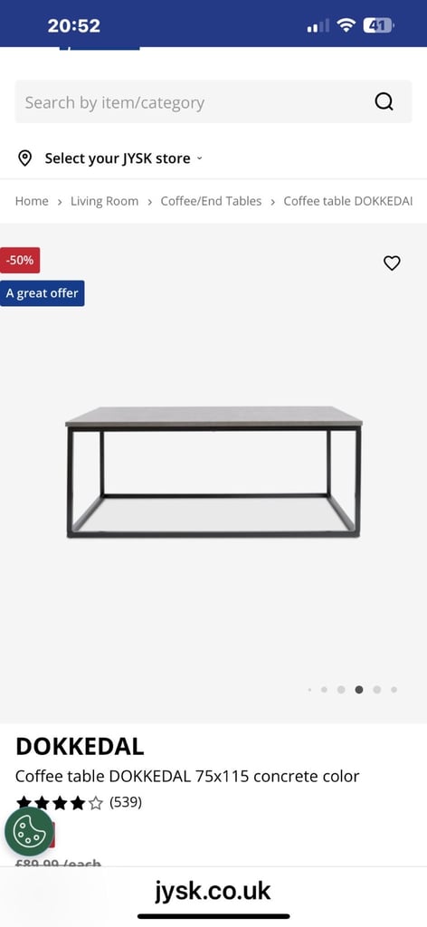 image for Large coffee table