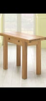 Solid oak flip top table