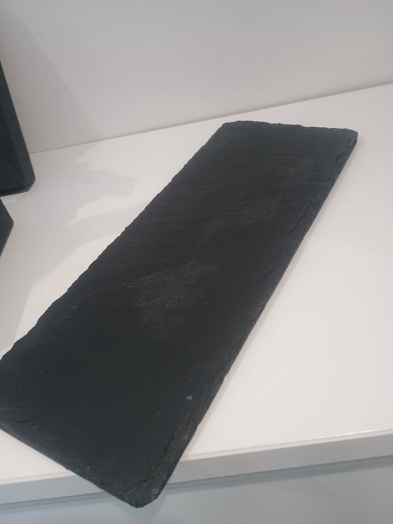 NEW - The Just Slate Company Natural Slate Triple Coasters / Cheese Boards (Set of 4)