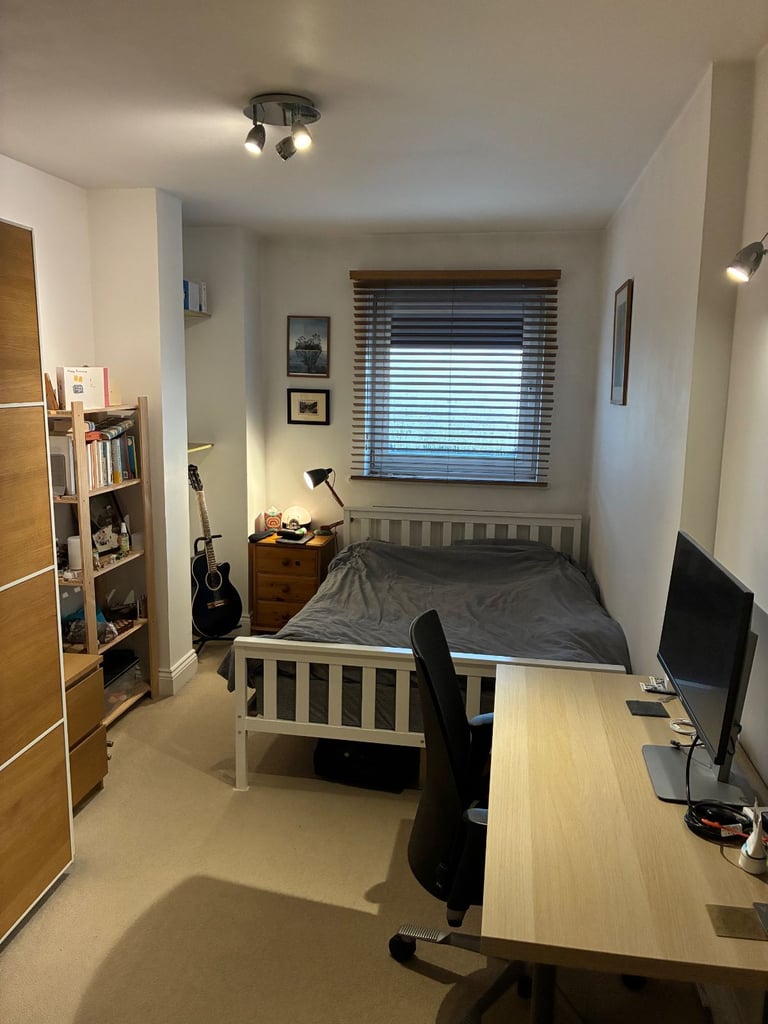 Large single bedroom available in a modern shared two-bedroom flat