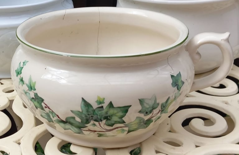 image for STAFFORDSHIRE IRONSTONE CHAMBER POT 