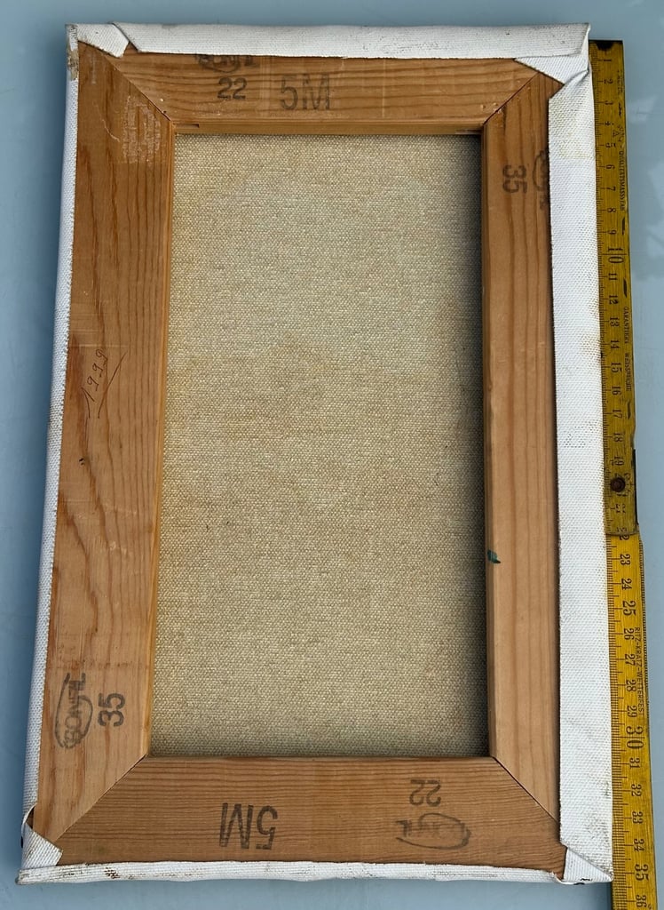 VINTAGE FRENCH OIL PAINTING, OIL ON CANVAS VILLAGE IN PROVENCE, SIGNED - 35x22cm - WILL POST!