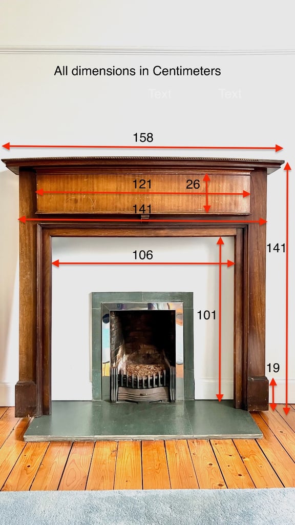 image for Vintage Original Mahogany Fire Surround 1927