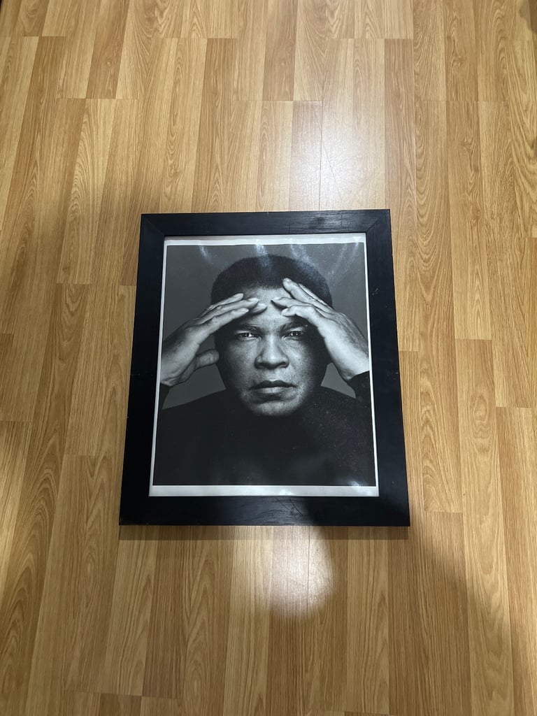 image for Muhammad Ali photo in frame with signature 