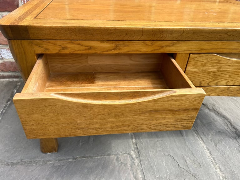Rustic Solid Oak (Double-Sided) Coffee Table - Great Condition 