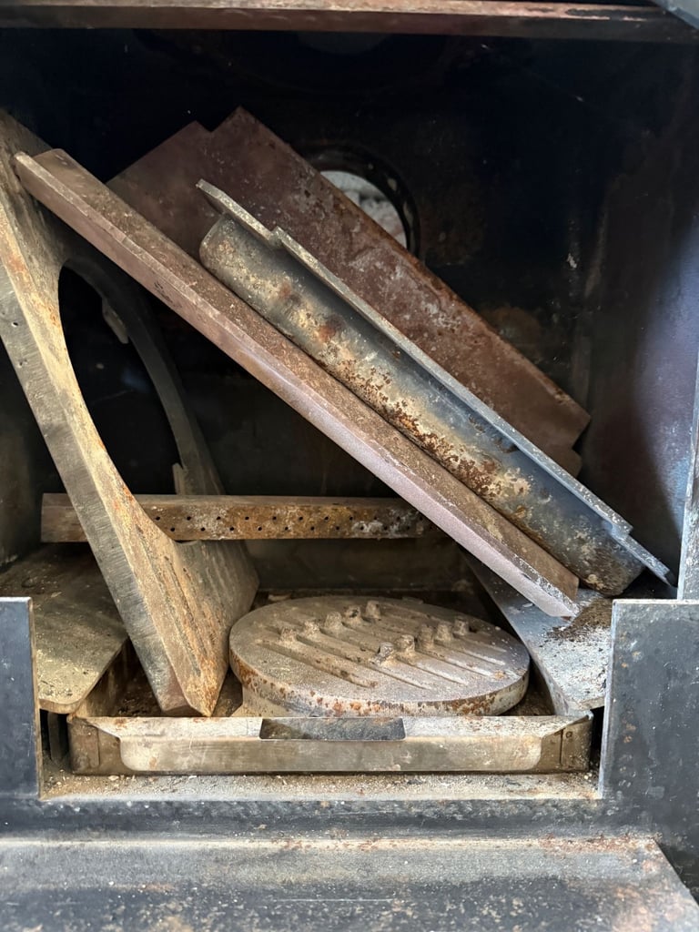 wood burning stove log coal burner multifuel 5kw fire 