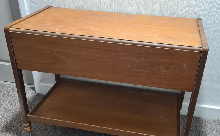 image for Rare 1960's mid century Gplan teak drop leaf hostess trolley.