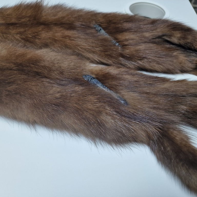 Vintage Real Mink Fur Stoles (Pair) – 75cm
