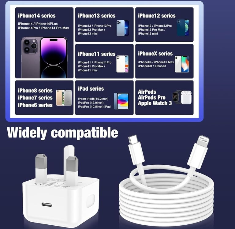 2 Pack iPhone Charger