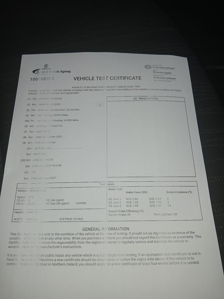 Toyota, AURIS, Hatchback, 2007, Manual, 1998 (cc), 5 doors