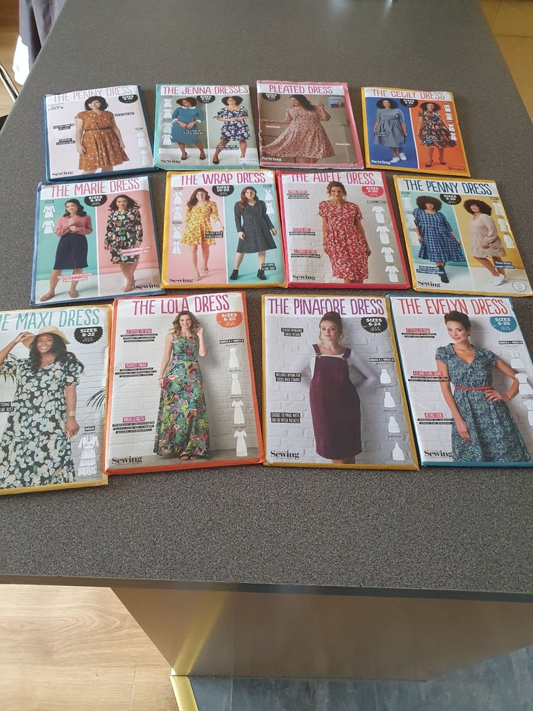 Bundle of dressmaking patterns