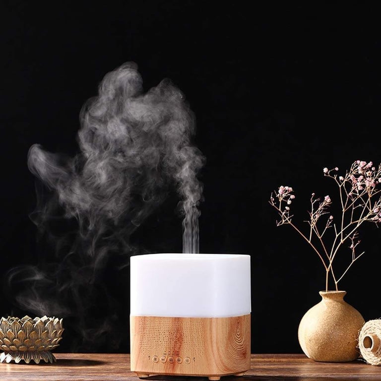 Smart Oil Diffuser + Bluetooth Speaker + Digital Alarm Clock + 7 LED Therapy Night Light