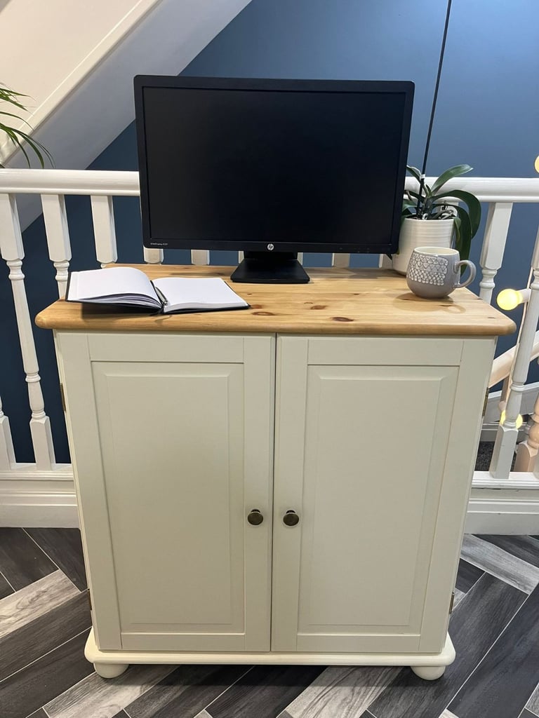 image for Computer Workstation/Storage/Desk - Pine: