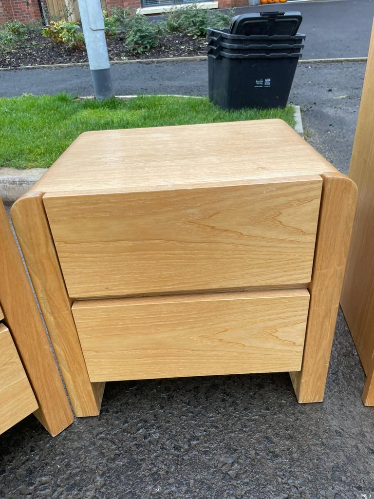 Bedroom suite Modern combination wardrobe £139  5 drawers chest of drawers £75 Bedside locker £20