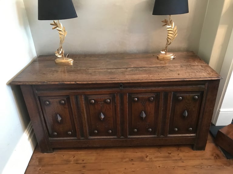 image for 18th century Antique wooden chest 