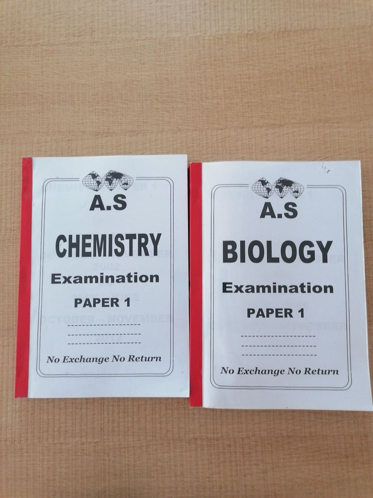 image for AS Level Biology and Chemiatry Practice Papers