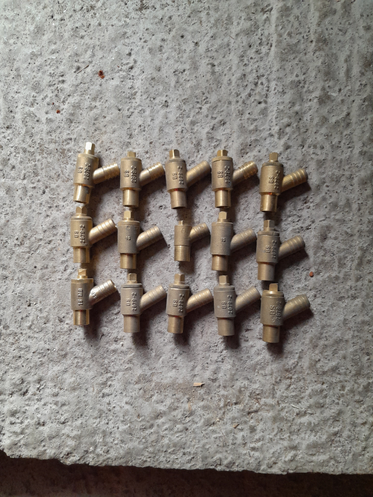 15 x 15mm Brass Drain Cocks - NEW