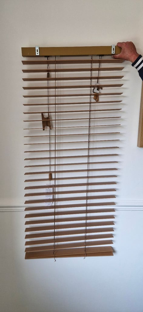4 sets of Sunwood Branded 50mm slat, Venetian Wooden Blinds, W 60CM X D 135CM