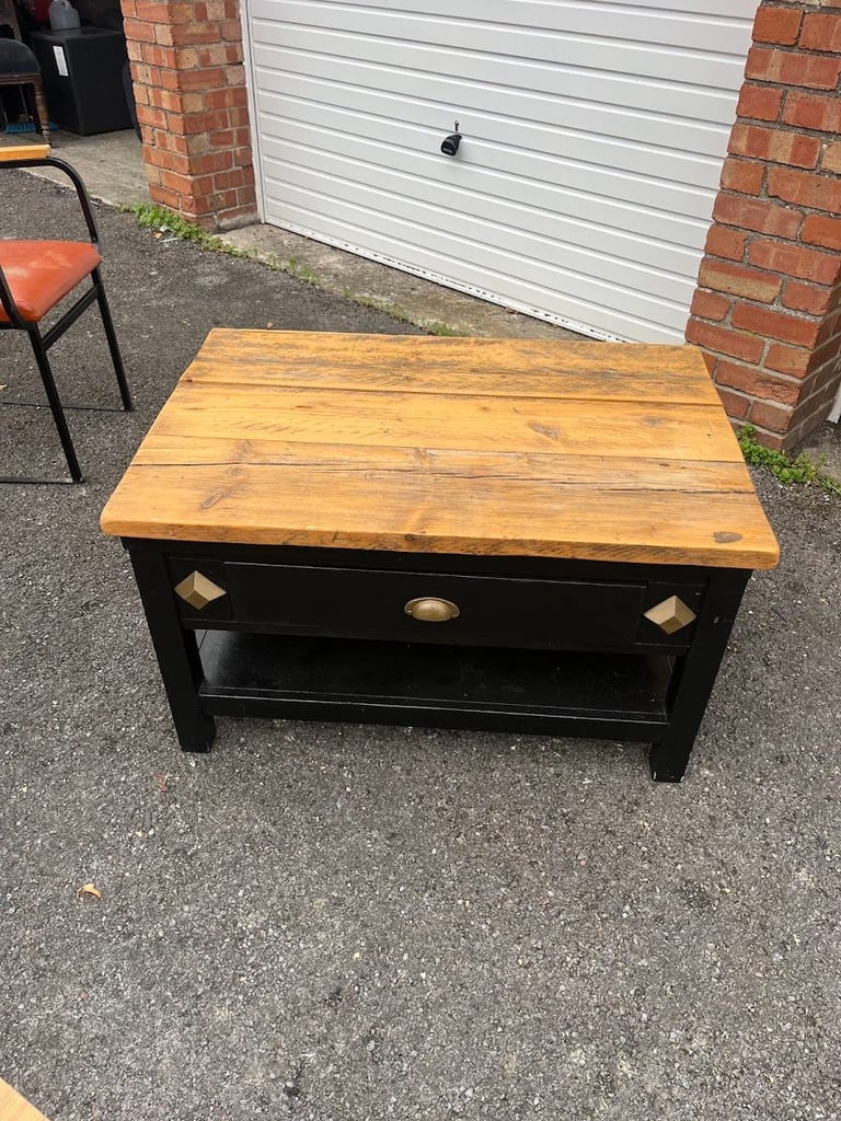 image for  Chunky Rustic Coffee Table with Drawer