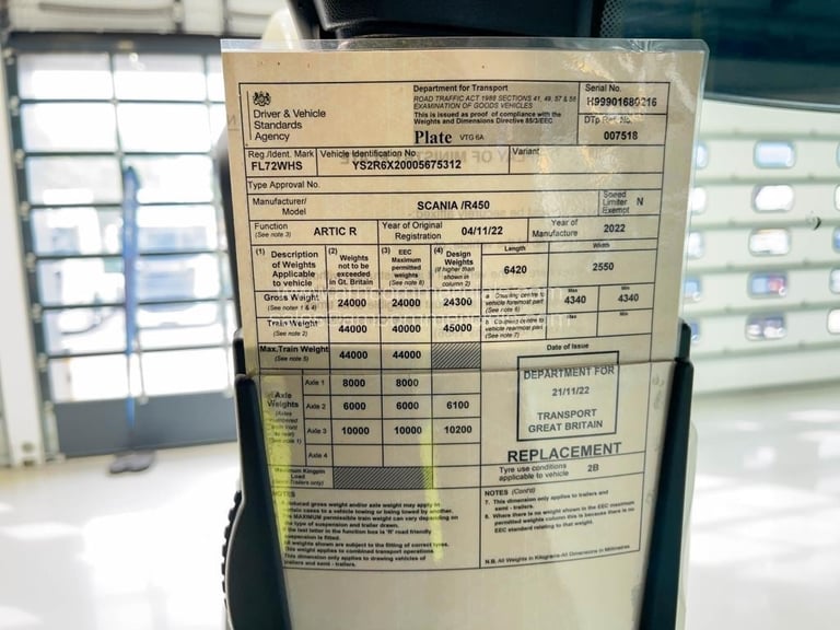 2022 (72) SCANIA R450 HIGHLINE 6X2 MIDLIFT