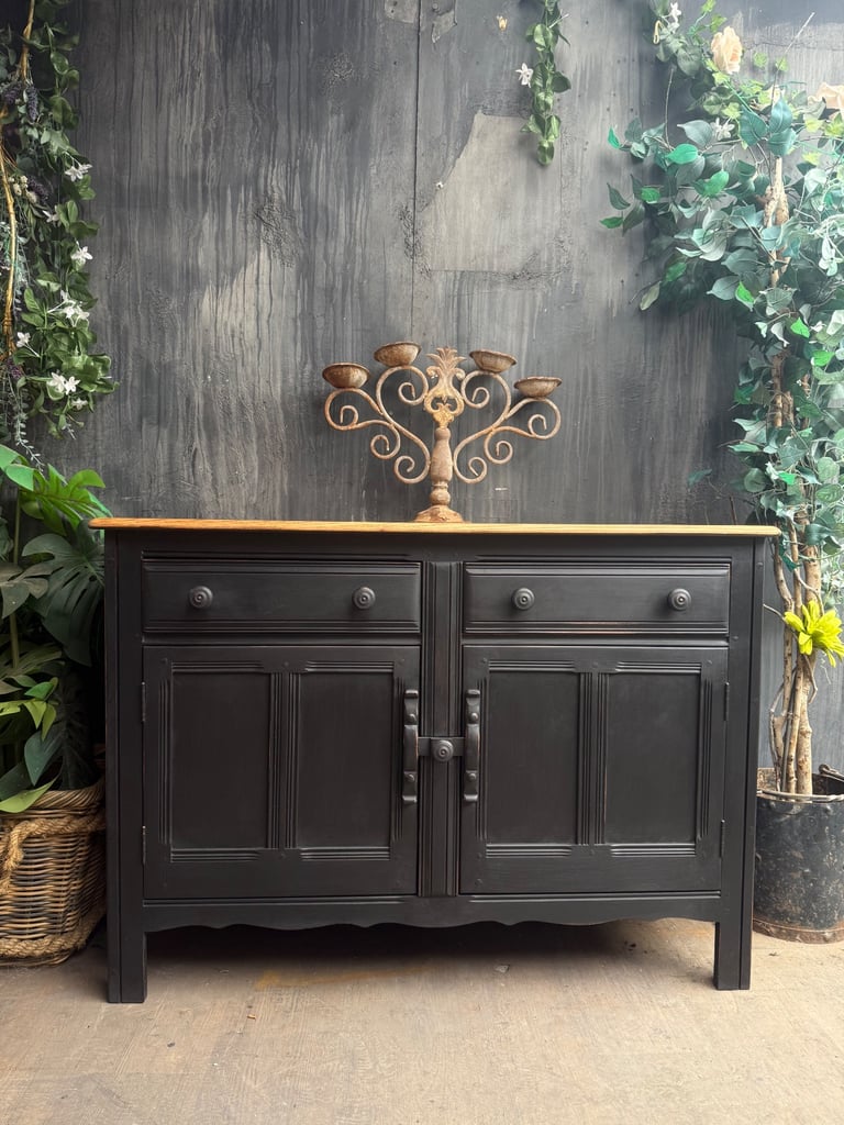 Gothic style mid century sideboard dresser buffet