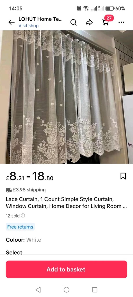 image for Curtains for kitchen window 200cm x 100cm