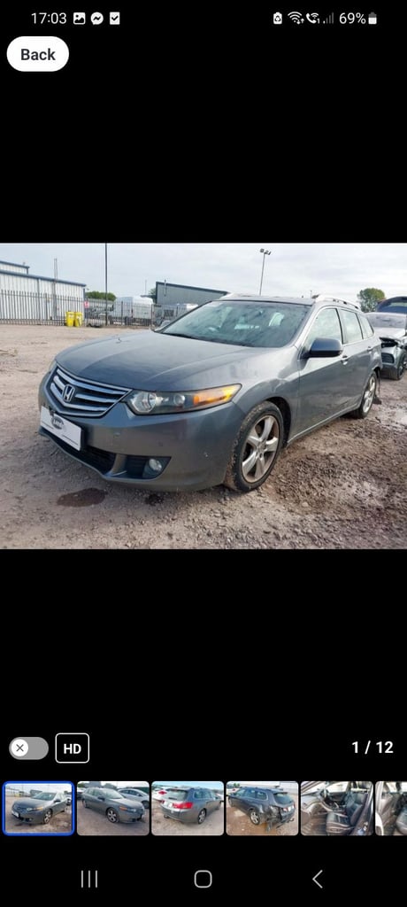 Honda accord 2012 breaking 