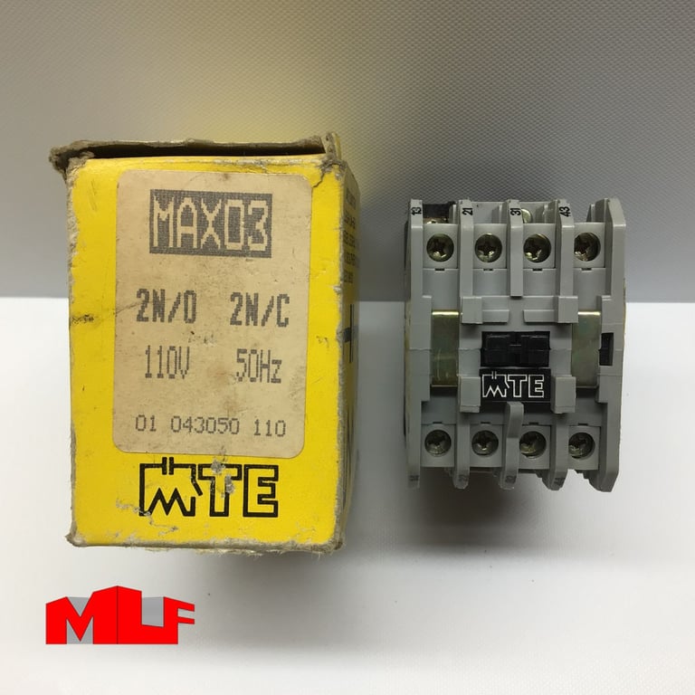 image for MTE MAX03 Contactor, 4 Pole, 2 x N/O & 2 x N/C. 110v coil. 01_043050_110 ML Furnaces