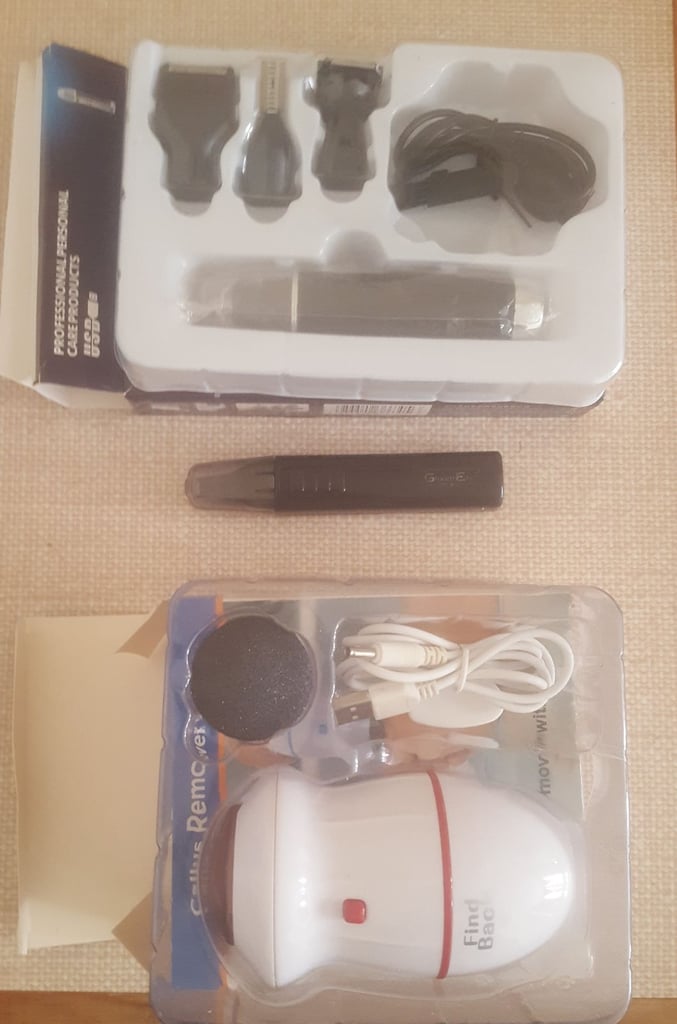 4in1 Hair clipper PLUS callous remover USB recharge (NEW) 2 items