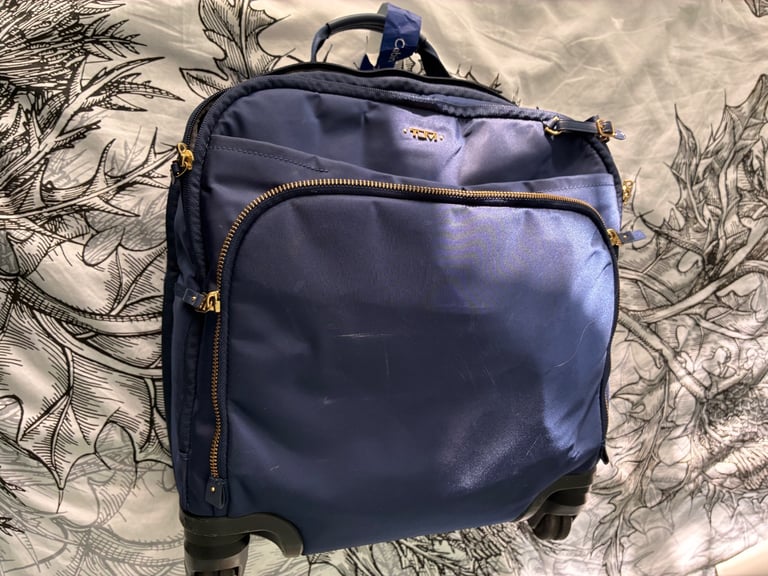 image for Tumi blue carry on bag small 