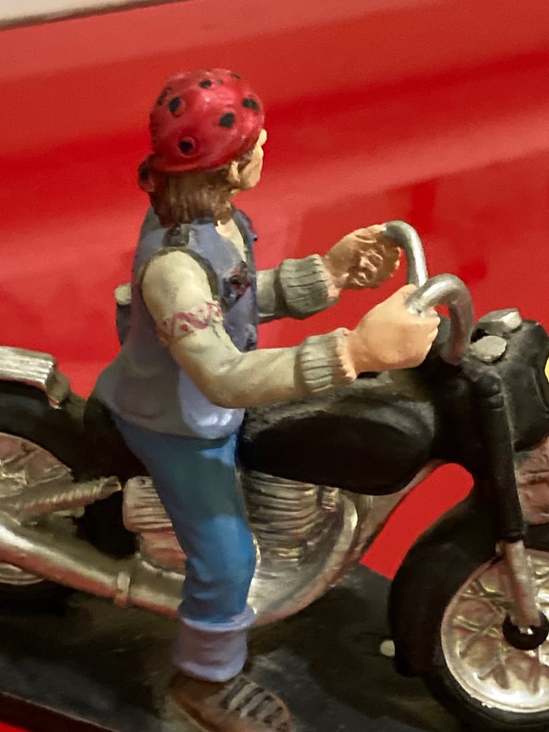 Vintage ceramic biker. Collectable.