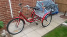 Adults folding Tricycle 7speed with storage container at rear in excellent condition